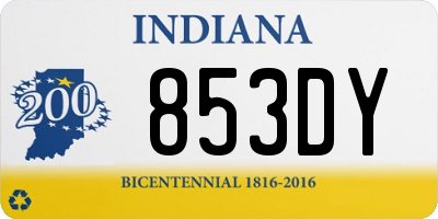 IN license plate 853DY