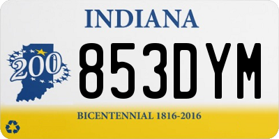 IN license plate 853DYM