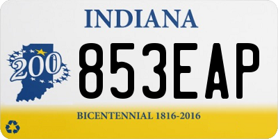 IN license plate 853EAP
