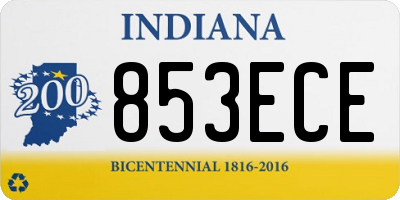 IN license plate 853ECE