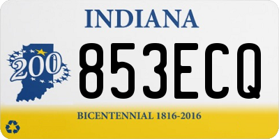 IN license plate 853ECQ