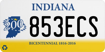 IN license plate 853ECS