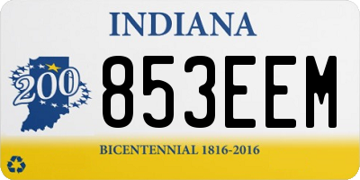 IN license plate 853EEM