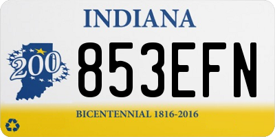 IN license plate 853EFN