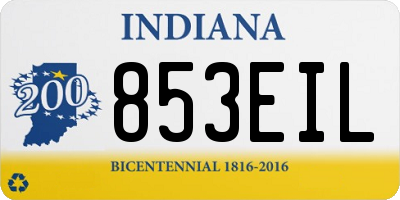 IN license plate 853EIL
