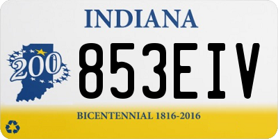 IN license plate 853EIV
