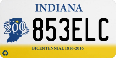 IN license plate 853ELC