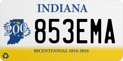IN license plate 853EMA