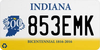 IN license plate 853EMK