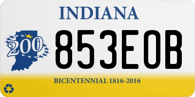 IN license plate 853EOB