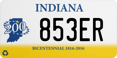 IN license plate 853ER