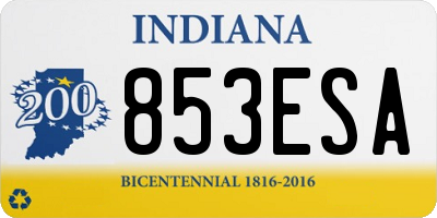 IN license plate 853ESA