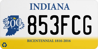 IN license plate 853FCG