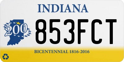 IN license plate 853FCT