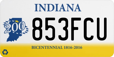 IN license plate 853FCU