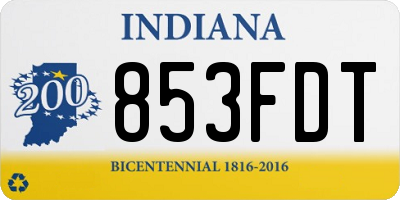 IN license plate 853FDT