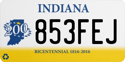 IN license plate 853FEJ