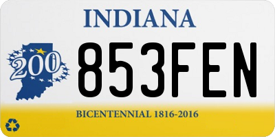 IN license plate 853FEN