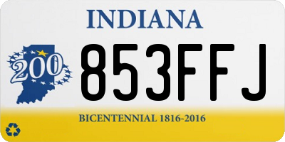 IN license plate 853FFJ