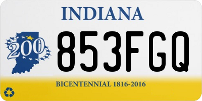IN license plate 853FGQ