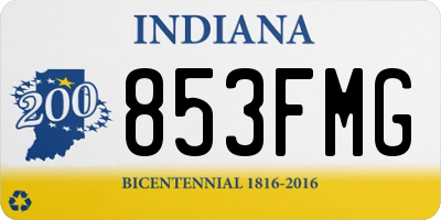 IN license plate 853FMG
