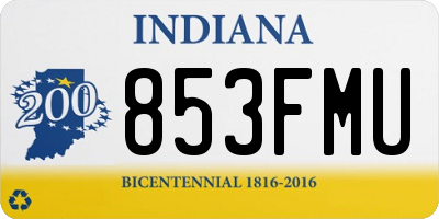 IN license plate 853FMU