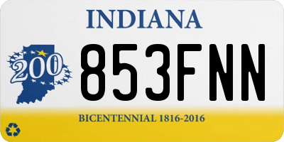 IN license plate 853FNN