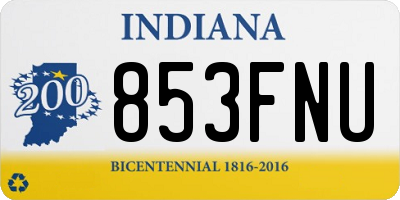 IN license plate 853FNU