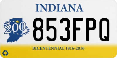 IN license plate 853FPQ