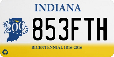 IN license plate 853FTH