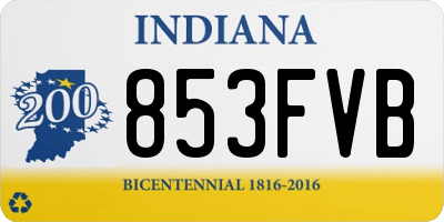 IN license plate 853FVB