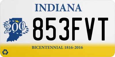 IN license plate 853FVT