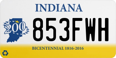 IN license plate 853FWH