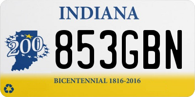 IN license plate 853GBN