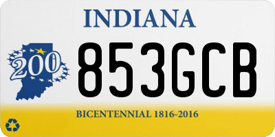 IN license plate 853GCB