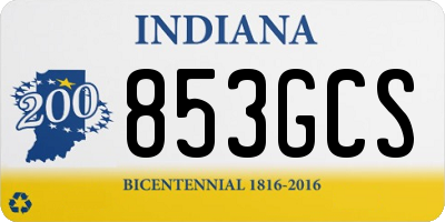 IN license plate 853GCS