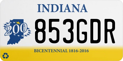 IN license plate 853GDR