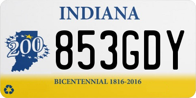 IN license plate 853GDY