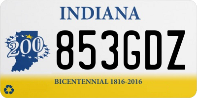 IN license plate 853GDZ