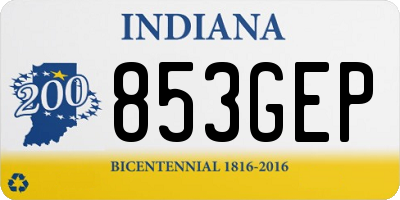 IN license plate 853GEP
