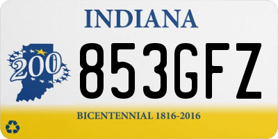 IN license plate 853GFZ