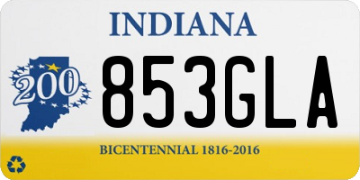 IN license plate 853GLA