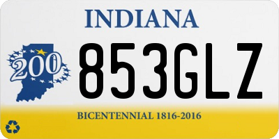 IN license plate 853GLZ