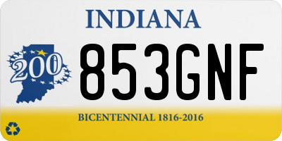 IN license plate 853GNF