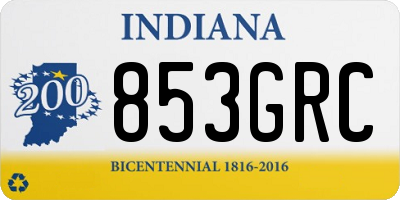 IN license plate 853GRC