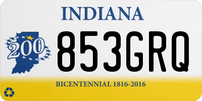 IN license plate 853GRQ