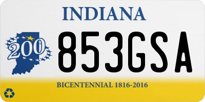 IN license plate 853GSA