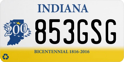 IN license plate 853GSG