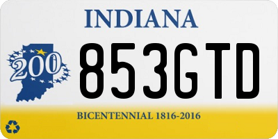 IN license plate 853GTD