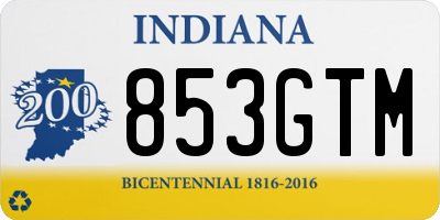IN license plate 853GTM